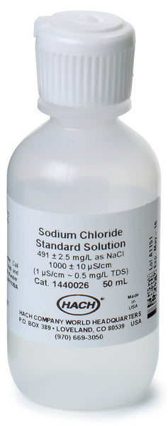 1440026 Solución estándar de conductividad, 1000 µS/cm, NaCl, 50 mL