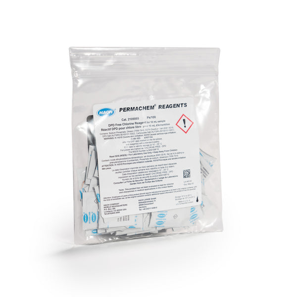 2105569 Cloro libre, sobres de reactivo en polvo, 0,02-2,00 mg/L Cl₂