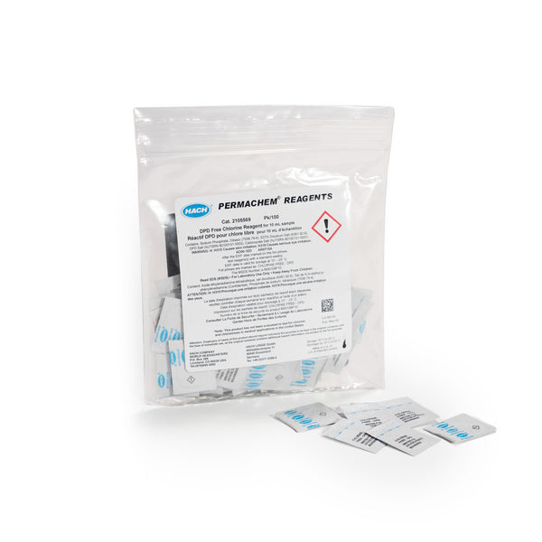 2105569 Cloro libre, sobres de reactivo en polvo, 0,02-2,00 mg/L Cl₂
