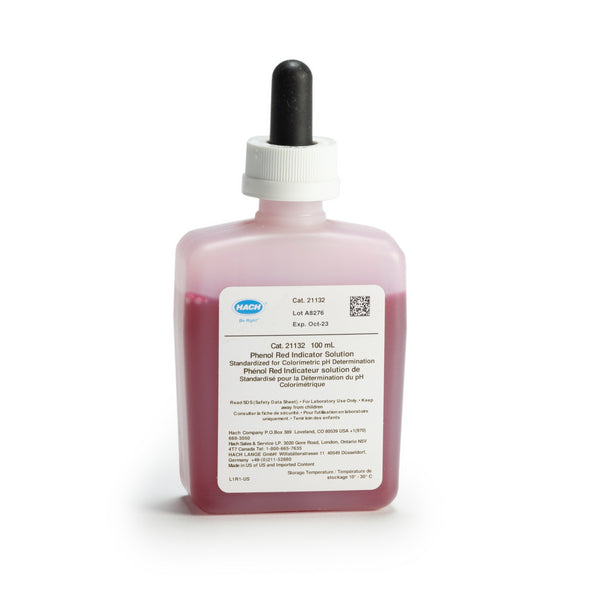 21132 Rojo Fenol, Solución indicadora, 6,5 - 8,5 pH, 100 mL MDB