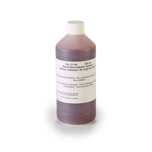 21149 Solución indicadora de rojo fenol, 500 mL, botella