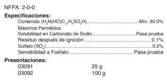 Ácido1- Amino -2-  Naftol -4- Sulfónico A.C.S.