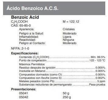 Ácido Benzoico A.C.S.