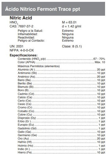 Ácido Nítrico Fermont Trace ppt