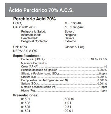 Ácido Perclórico 70% A.C.S