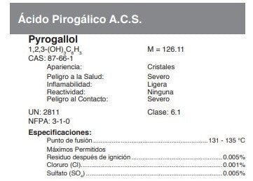 Ácido Pirogálico A.C.S.