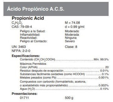 Ácido Propiónico A.C.S.