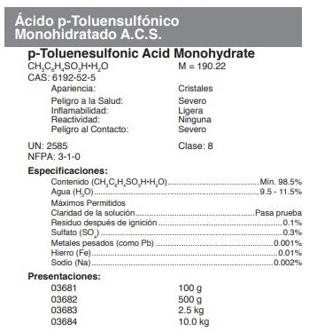 Ácido p-Toluensulfónico A.C.S.