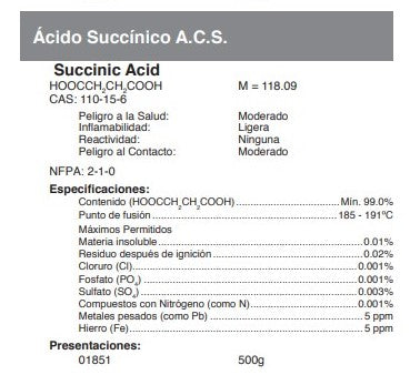 Ácido Succínico A.C.S.