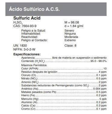 Ácido Sulfúrico A.C.S.