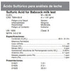 Ácido Sulfúrico para análisis de leche