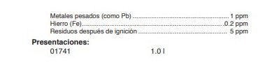 Ácido Sulfúrico para análisis de grasa en quesos