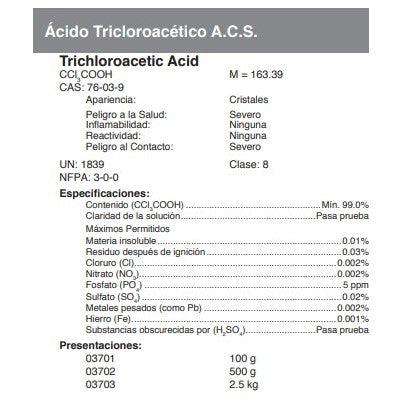 Ácido Tricloroacético A.C.S.