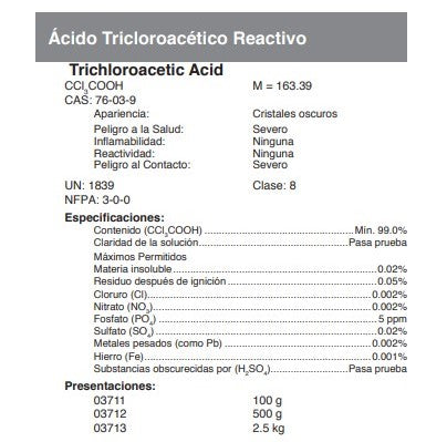 Ácido Tricloroacético Reactivo