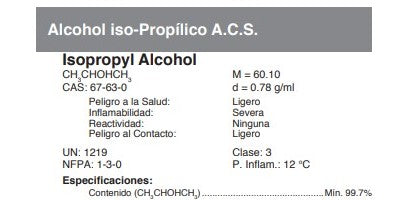 Alcohol iso-Propílico A.C.S.