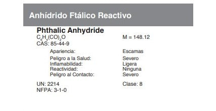Anhídrido Ftálico Reactivo