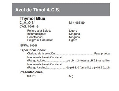 Azul de Timol A.C.S.