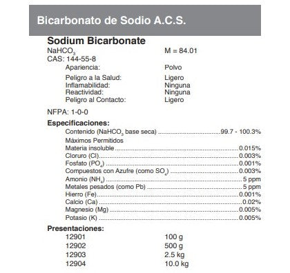 Bicarbonato de Sodio A.C.S.