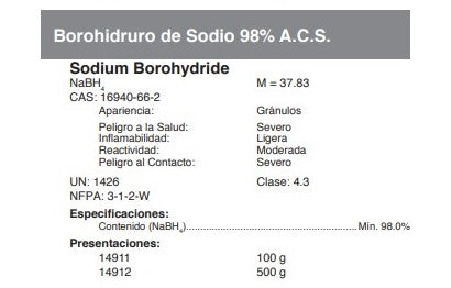 Borohidruro de Sodio 98% A.C.S.