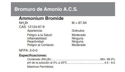 Bromuro de Amonio A.C.S.