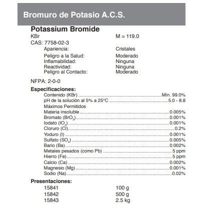 Bromuro de Potasio A.C.S.