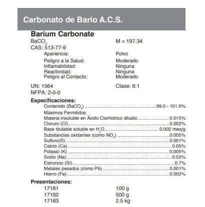 Carbonato de Bario A.C.S.