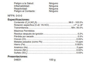 Citrato de Potasio Tribásico Monohidratado