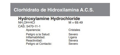 Clorhidrato de Hidroxilamina A.C.S.