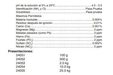 Cloruro de Amonio A.C.S.