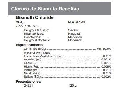 Cloruro de Bismuto Reactivo