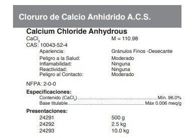 Cloruro de Calcio Anhidrido A.C.S.