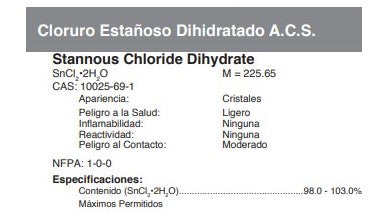 Cloruro Estañoso Dihidratado A.C.S.