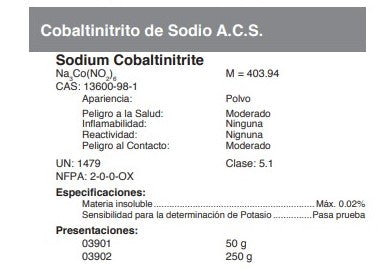 Cobaltinitrito de Sodio A.C.S.