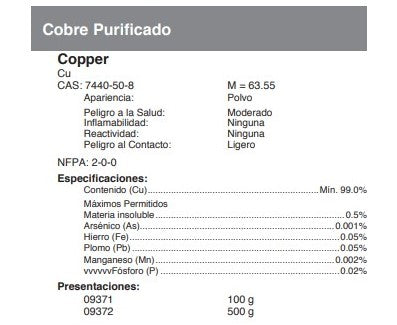 Cobre Purificado