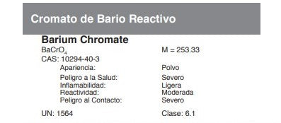 Cromato de Bario Reactivo