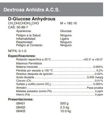 Dextrosa Anhidra A.C.S.