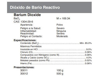 Dióxido de Bario Reactivo