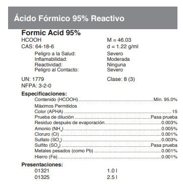 Ácido Fórmico 95% Reactivo