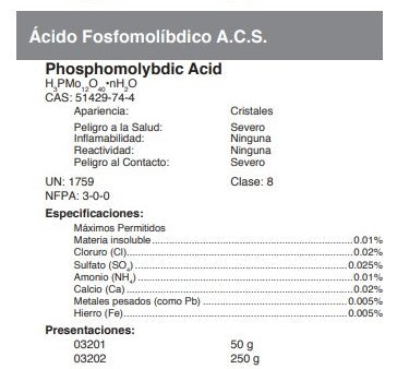 Ácido Fosfomolíbdico A.C.S.