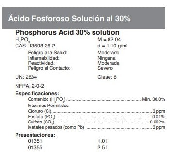 Ácido Fosforoso Solución al 30%