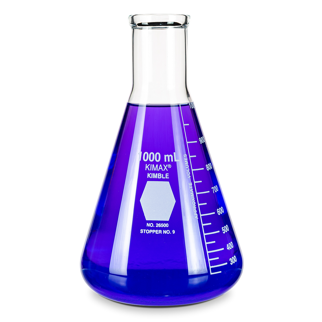 MATRAZ ERLENMEYER BOCA ANGOSTA 1,000 ML