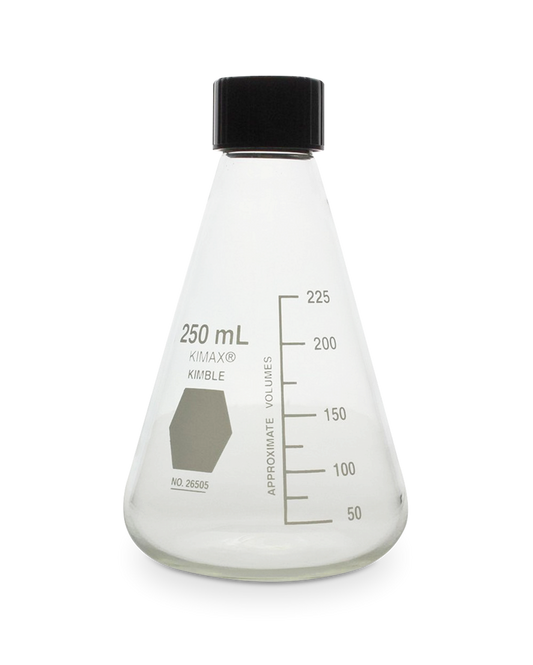 MATRAZ ERLENMEYER CON TAPA ROSCADA 125 ML